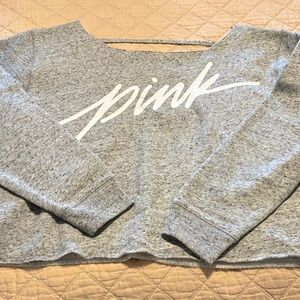 Victoria's Secret Gray Off-the-Shoulder Sweater